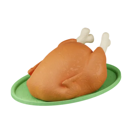 Roasted Chicken  3D Icon