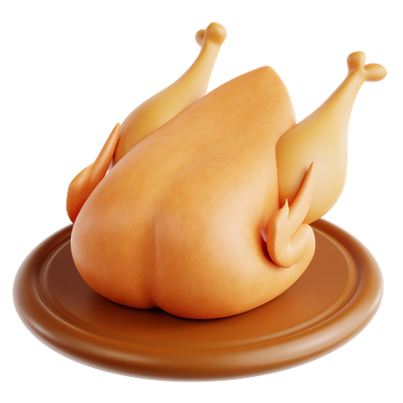 Roasted Chicken  3D Icon