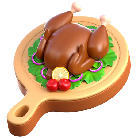 Roasted Chicken  3D Icon