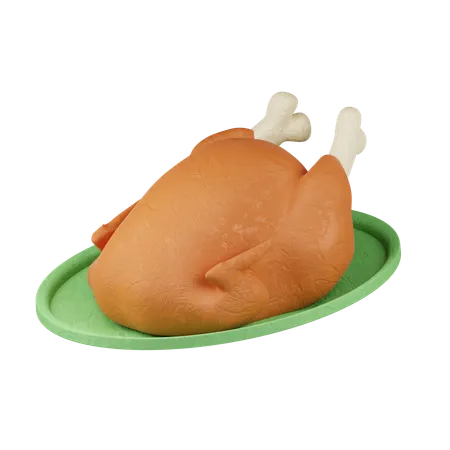 Roasted Chicken  3D Icon