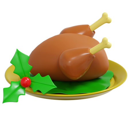 Roasted Chicken  3D Icon