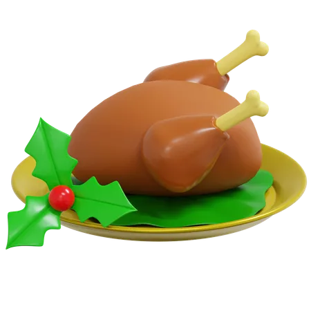 Roasted Chicken  3D Icon