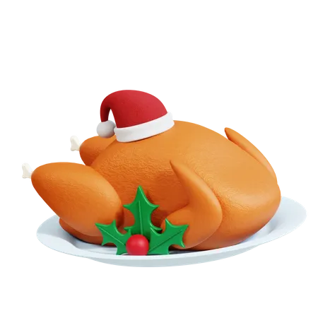 Roasted Chicken 3D Icon