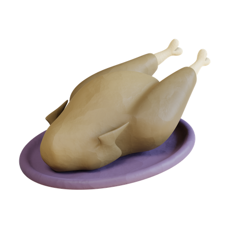 Roasted Chicken  3D Icon