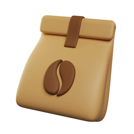 Roasted Coffee Bean Package  3D Icon