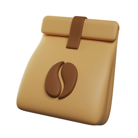 Roasted Coffee Bean Package  3D Icon