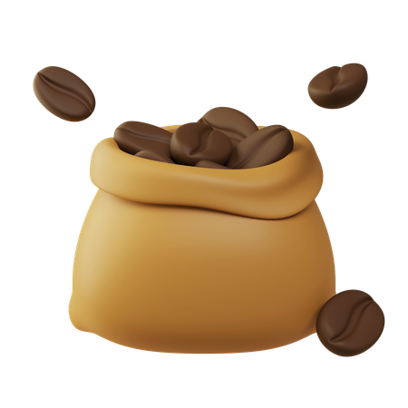Roasted Coffee Bean Sack  3D Icon
