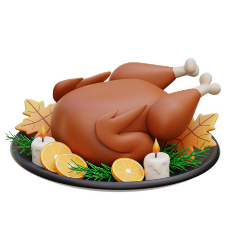 Roasted Turkey  3D Icon