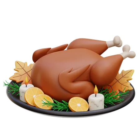 Roasted Turkey  3D Icon