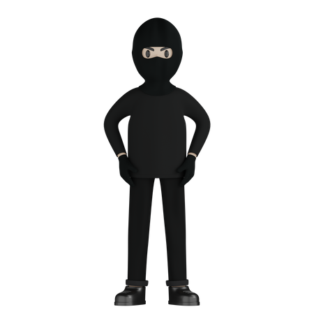 Robber  3D Illustration