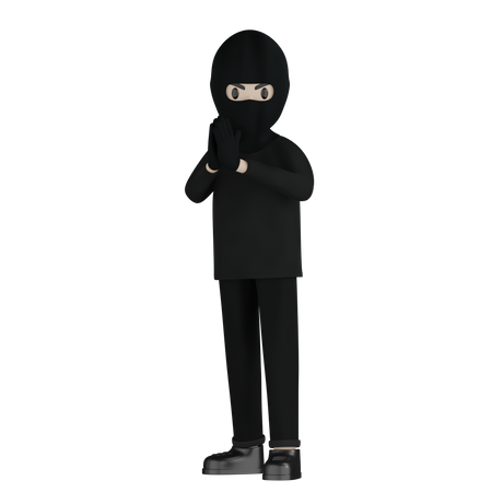 Robber  3D Illustration