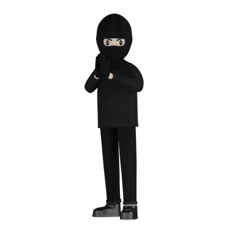 Robber  3D Illustration