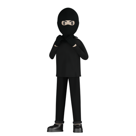 Robber 3D Illustration