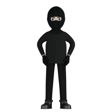 Robber 3D Illustration