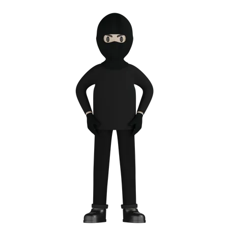 Robber  3D Illustration