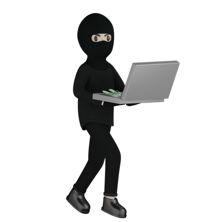 Robber Robbed Suitcase  3D Icon