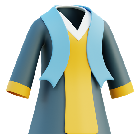 Robe académique pour l'obtention du diplôme  3D Icon