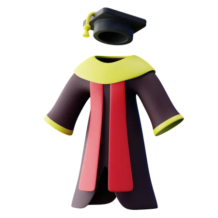 Robe de remise des diplômes  3D Icon