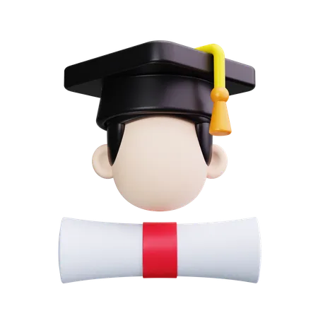 Robe de graduation  3D Icon