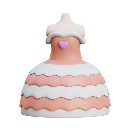 Robe de mariée  3D Icon