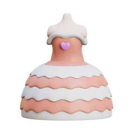 Robe de mariée  3D Icon