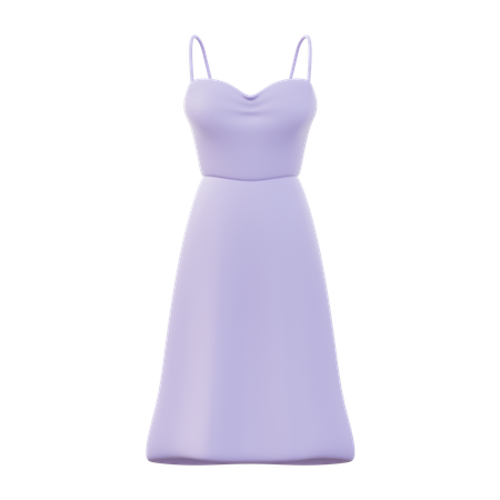 Robe de printemps d'été midi femme  3D Icon