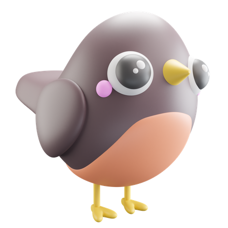 Robin Bird  3D Icon