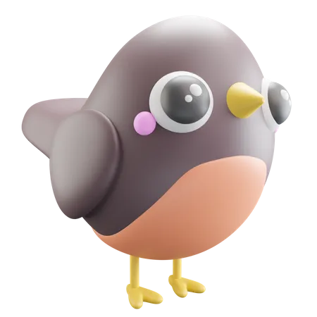 Robin Bird 3D Icon