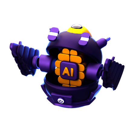 Robô  3D Icon