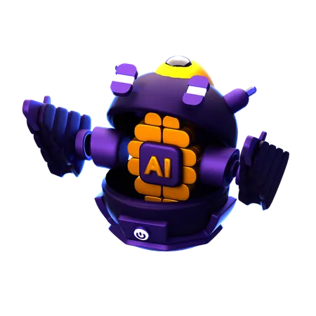 Robô  3D Icon