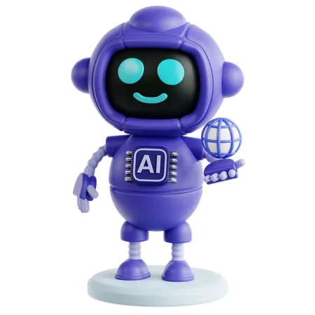 Robô  3D Icon