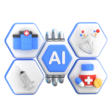 Robô ai médico  3D Icon