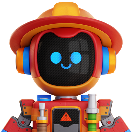 Robô bombeiro  3D Icon