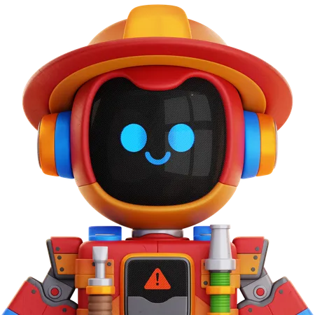 Robô bombeiro  3D Icon