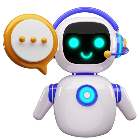 Bate-papo robô  3D Icon