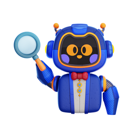 Robô com busca  3D Icon