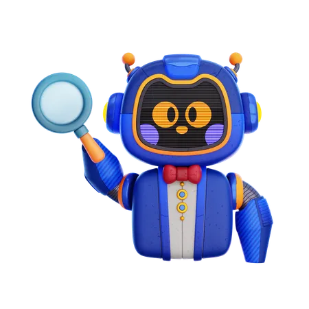 Robô com busca  3D Icon