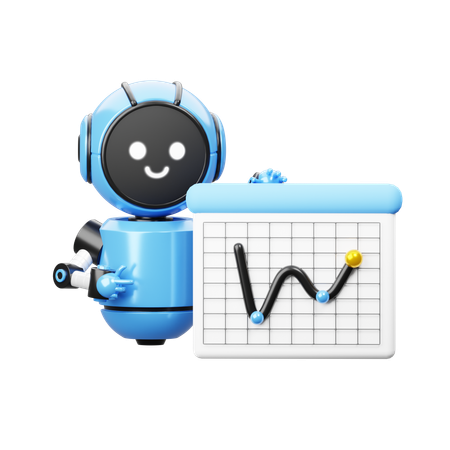 Robô com gráfico gráfico  3D Icon