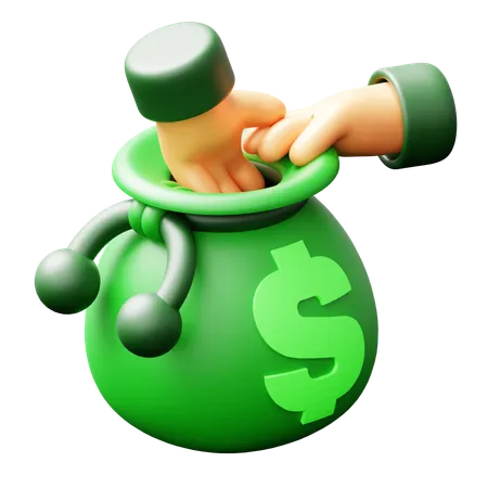 Robó dinero  3D Icon