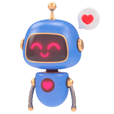 Robô do amor  3D Illustration