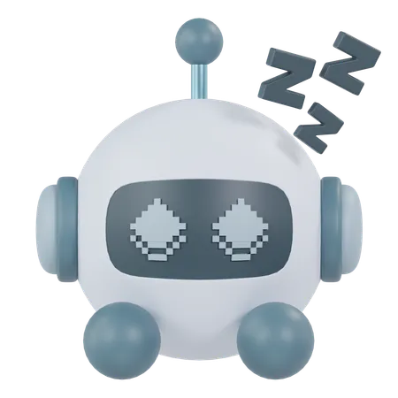 Robô adormecido  3D Icon