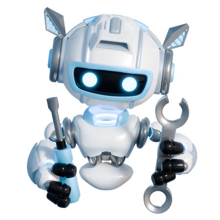 Robô em manutenção  3D Illustration