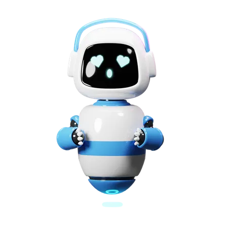 Robô fofo ama alguma coisa  3D Illustration