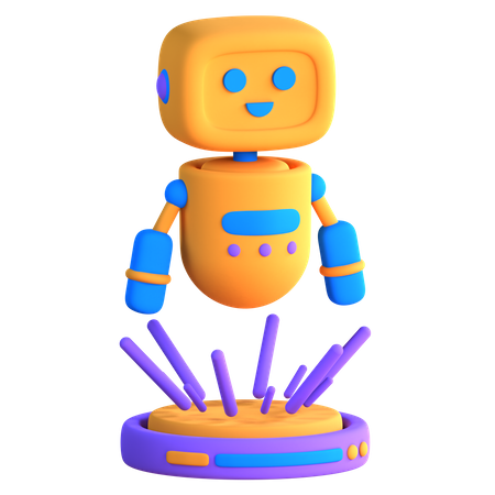 Holograma do robô  3D Icon