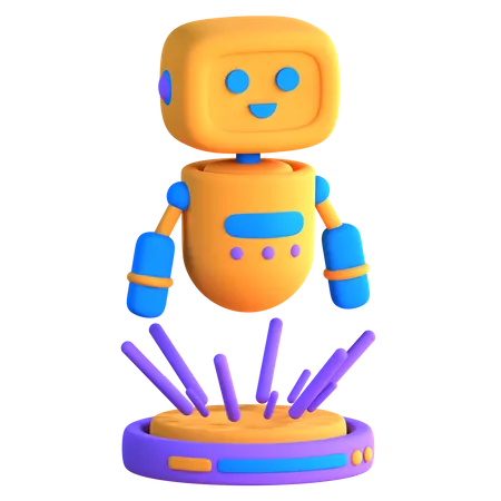 Holograma do robô  3D Icon