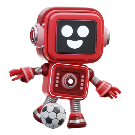 Robô jogando futebol  3D Icon