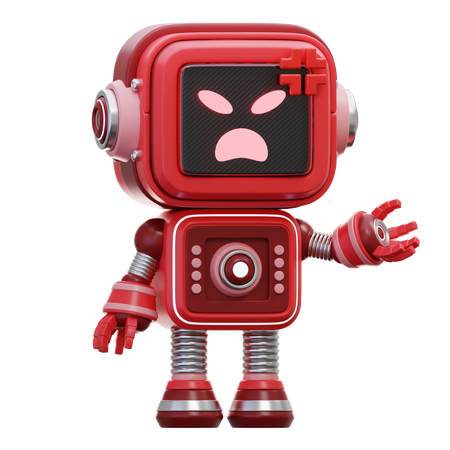 Robô muito irritado  3D Icon