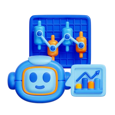 Negociação de robôs  3D Icon