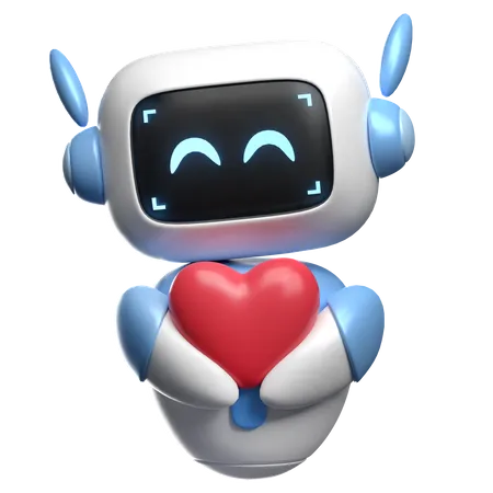 Robô dando coração  3D Icon