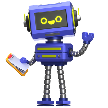 Robô segurando documento  3D Icon